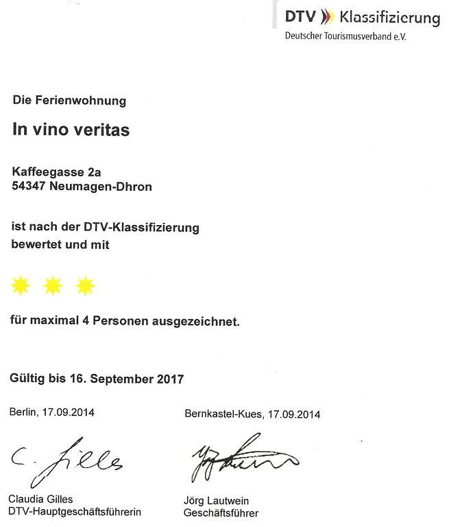Ferienwohnung In Vino Veritas Neumagen-Dhron Eksteriør billede